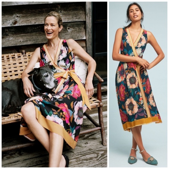 Anthropologie Dresses & Skirts - NWT, Anthropologie, Maeve Botanica Wrap Dress  8